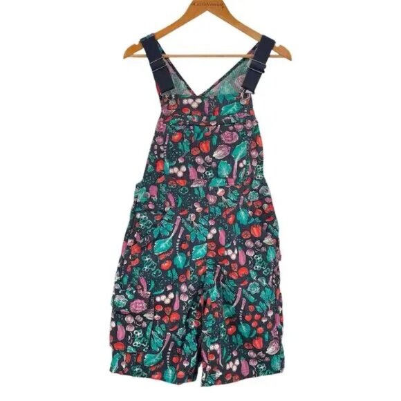 XXL Duluth's Veggie Print Heirloom Gardening Short Overalls - Picture 1 of 9